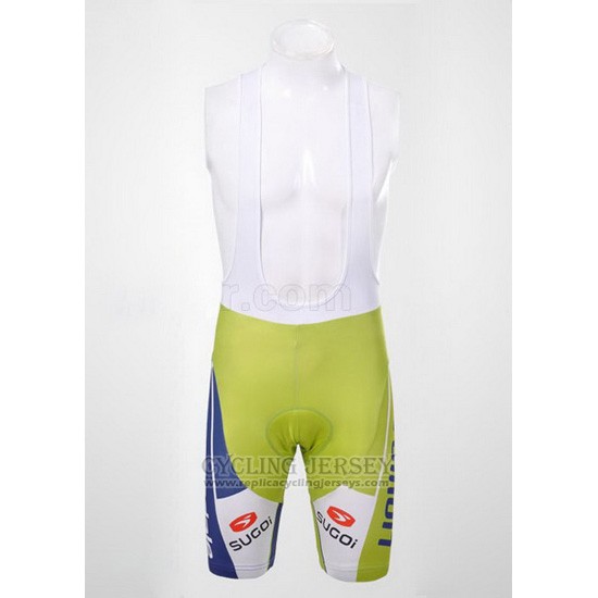 2012 Cycling Jersey Liquigas Cannondale White and Green Short Sleeve and Bib Short